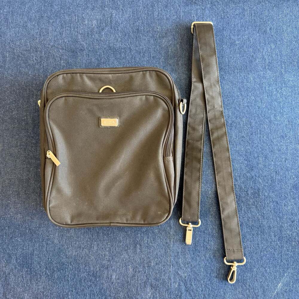 Land Rover Black Nylon Duffel and Crossbody Shoulder Bag Set